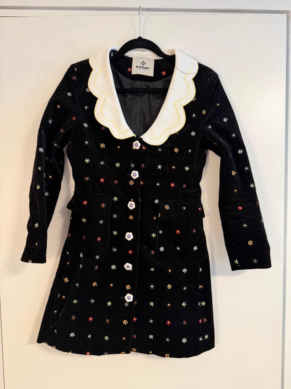 B.fleurs mini embroidered dress size US4/UK8